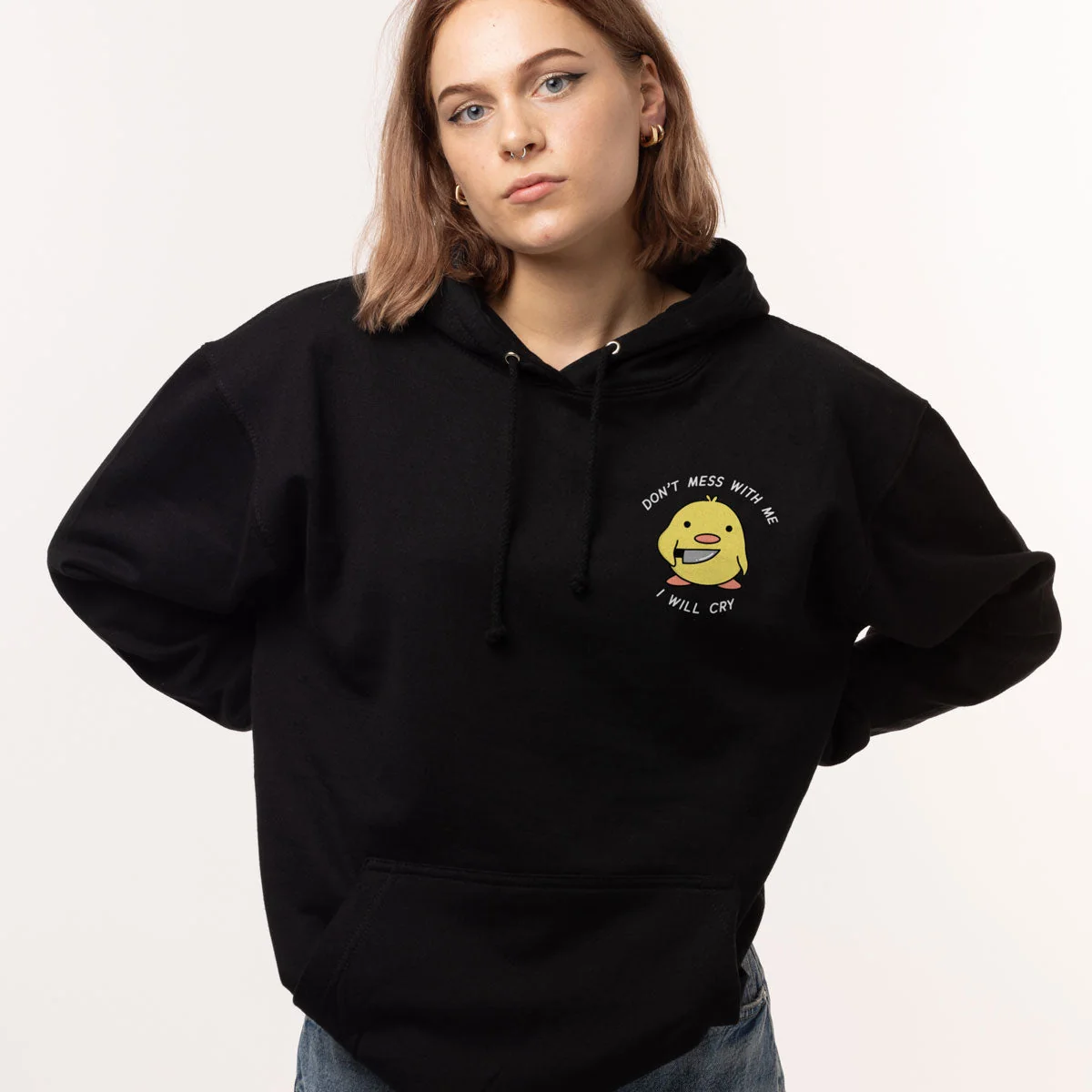 Cool Chick Print Hoodie - Unisex Lightweight Cotton Blend