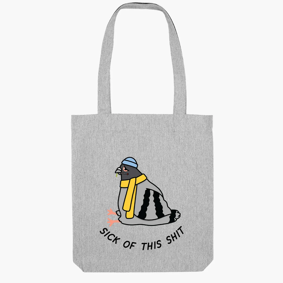 Durable Sassy Pigeon Tote Bag - Natural/Black/Grey