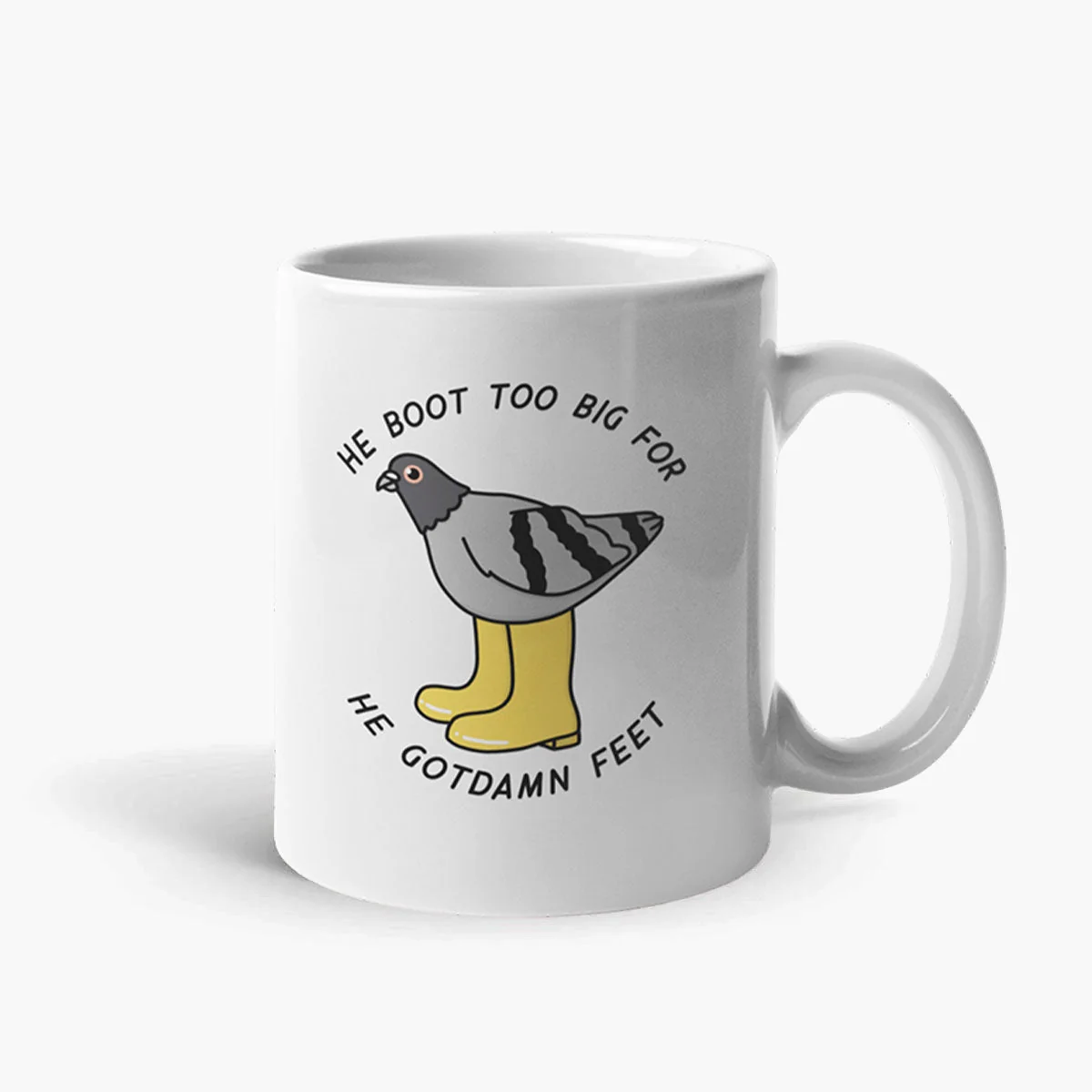 Sassy Spud Funny Boot Print Coffee Mug 11oz White