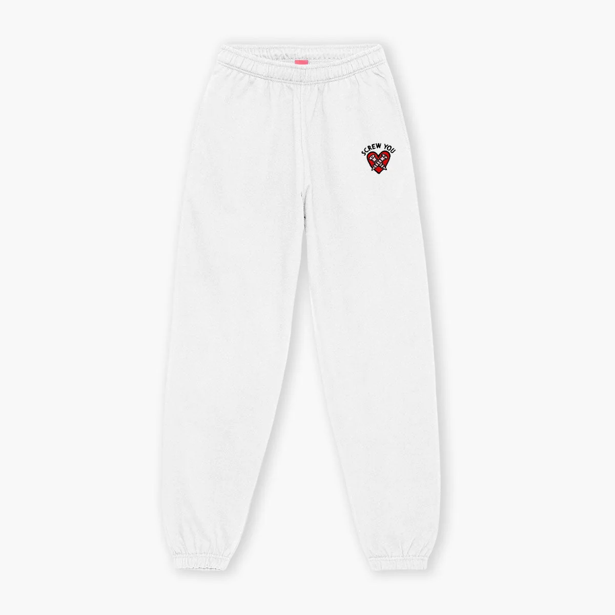 Embroidered Screw Detail Joggers - Unisex Fit