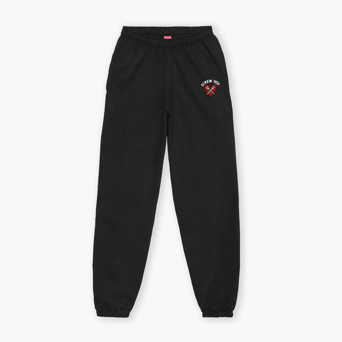 Embroidered Screw Detail Joggers - Unisex Fit
