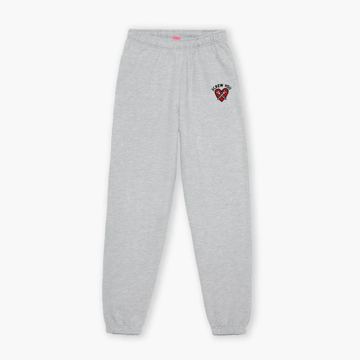 Embroidered Screw Detail Joggers - Unisex Fit