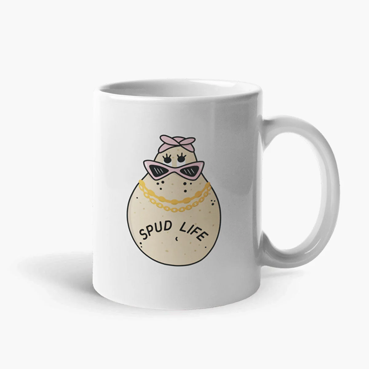 Sassy Spud Coffee Mug White 11oz