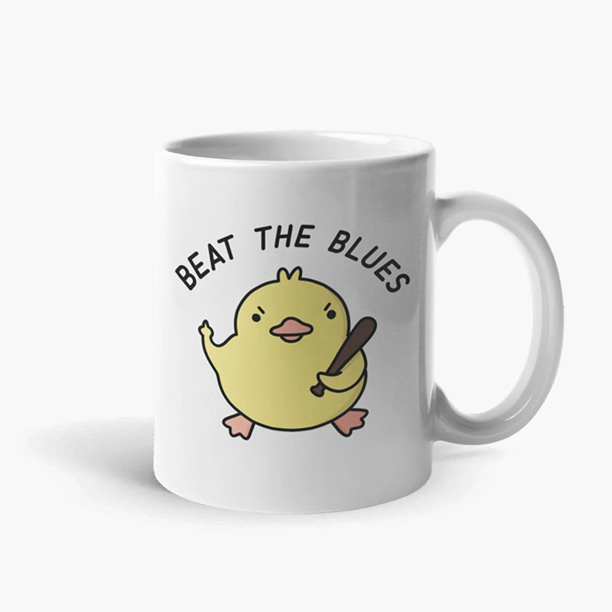 Funny Beat The Blues Ceramic Coffee Mug 11oz White