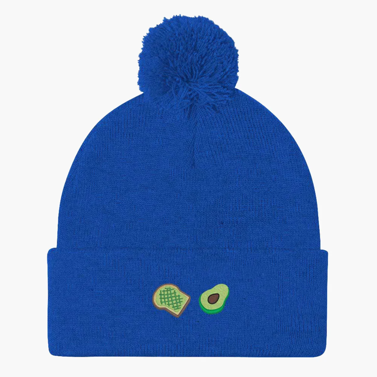 Embroidered Avocado Toast Pom Pom Hat - Premium Quality