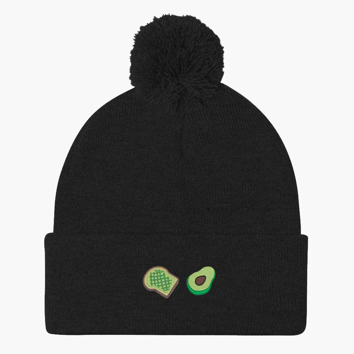 Embroidered Avocado Toast Pom Pom Hat - Premium Quality