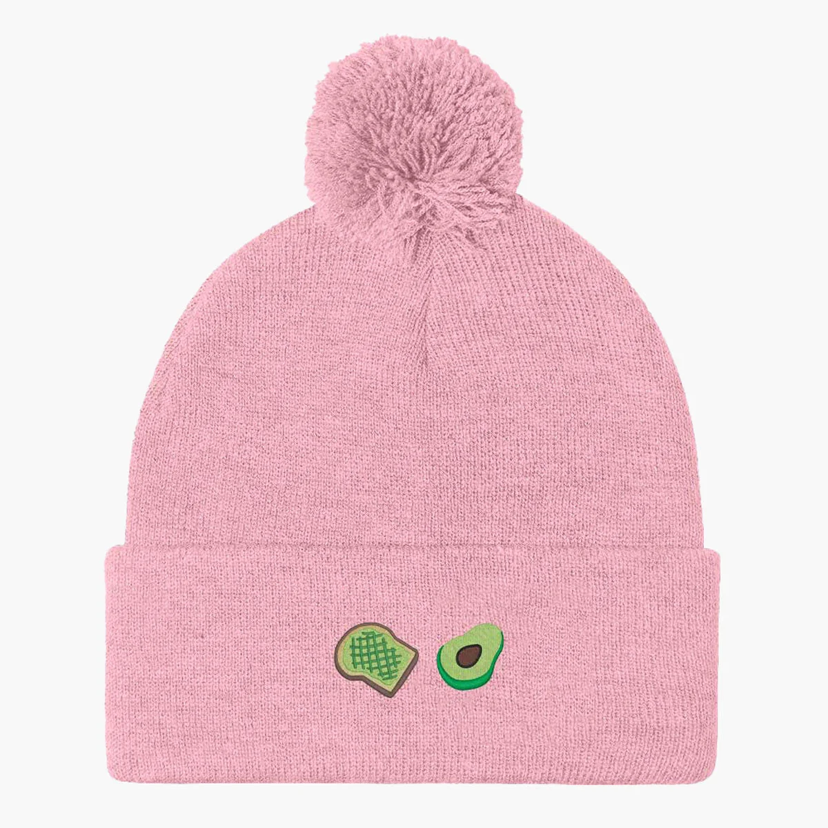 Embroidered Avocado Toast Pom Pom Hat - Premium Quality