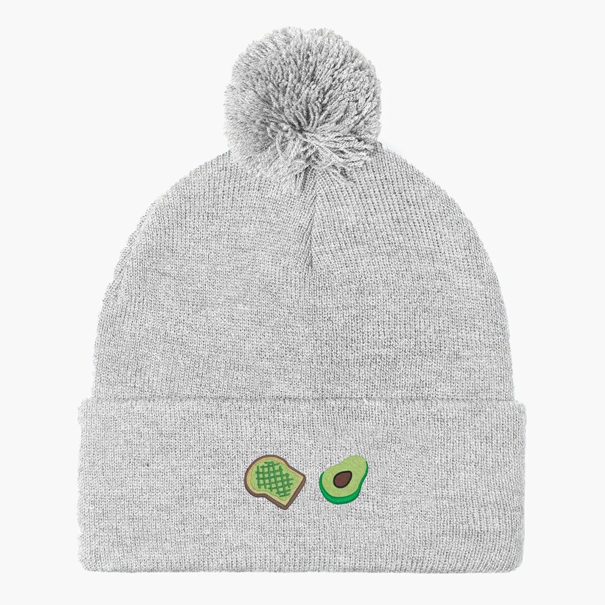 Embroidered Avocado Toast Pom Pom Hat - Premium Quality