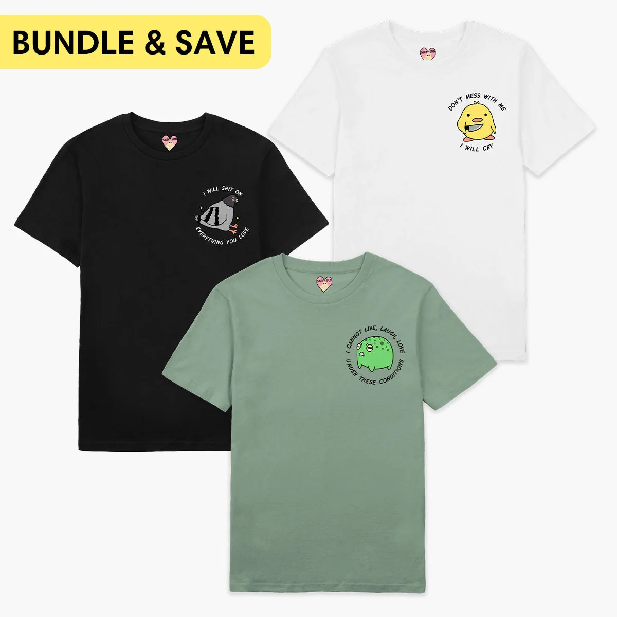 Adorably Edgy Animal Print T-Shirt Bundle