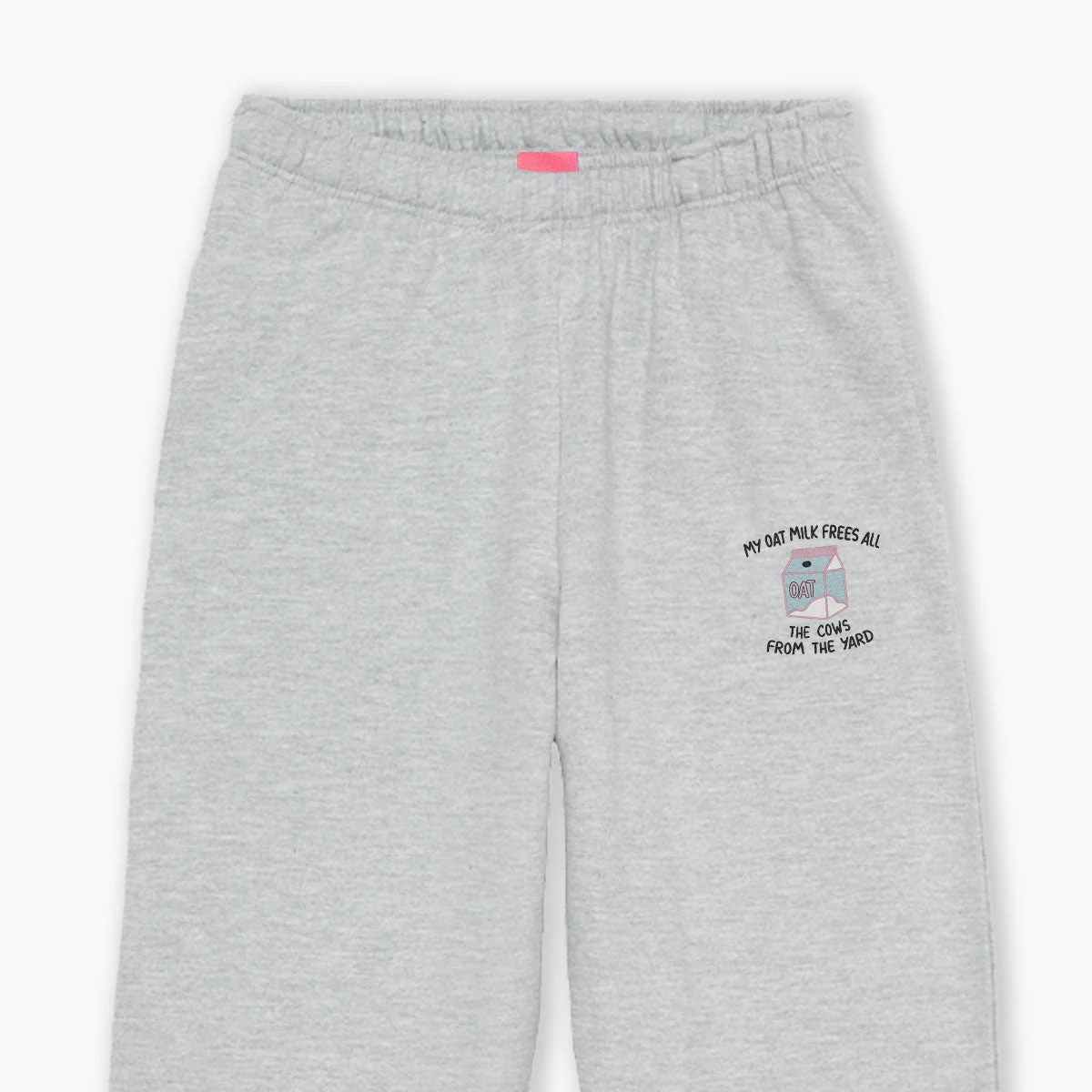 Embroidered Oat Milk Joggers | Cosy Unisex Fit