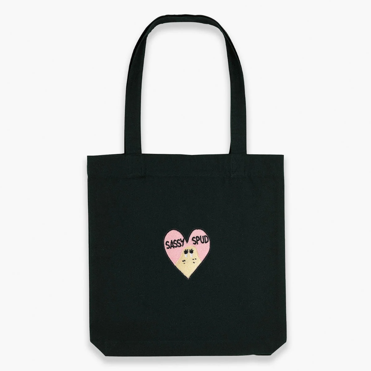 Organic Cotton Embroidered Tote Bag - Sassy Spud Collection