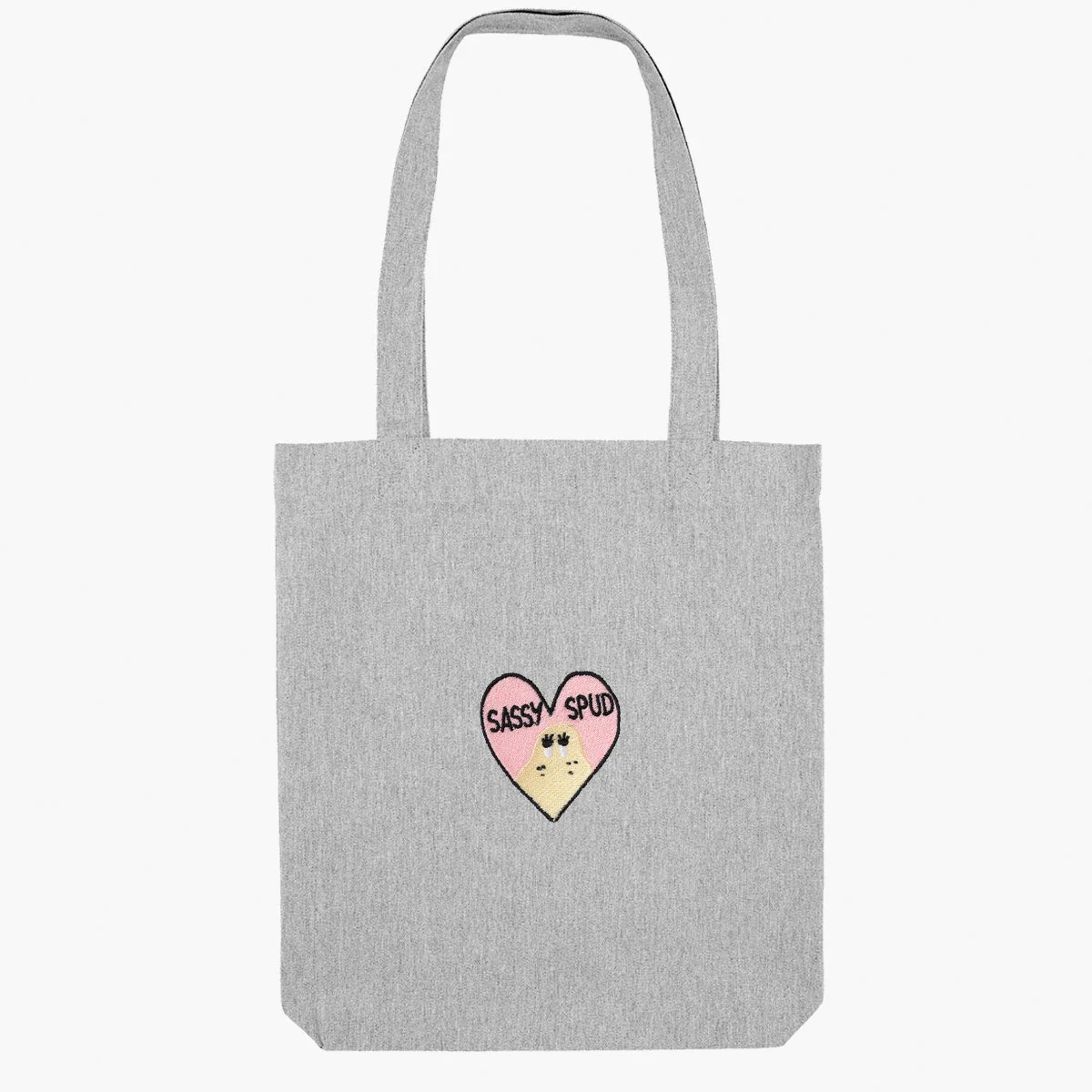 Organic Cotton Embroidered Tote Bag - Sassy Spud Collection