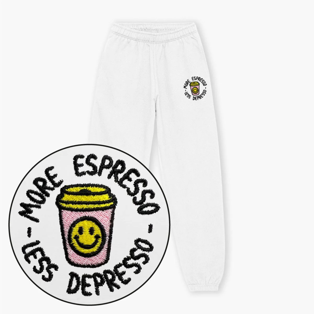 Embroidered Coffee Lover Joggers - Unisex Comfort Wear