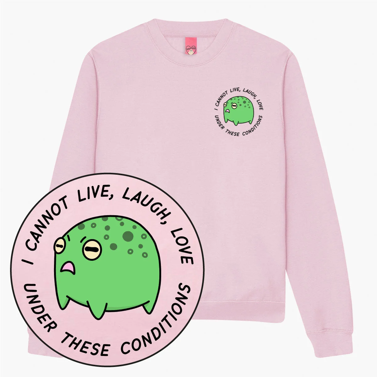 Cute Frog Print Sweatshirt for Unisex