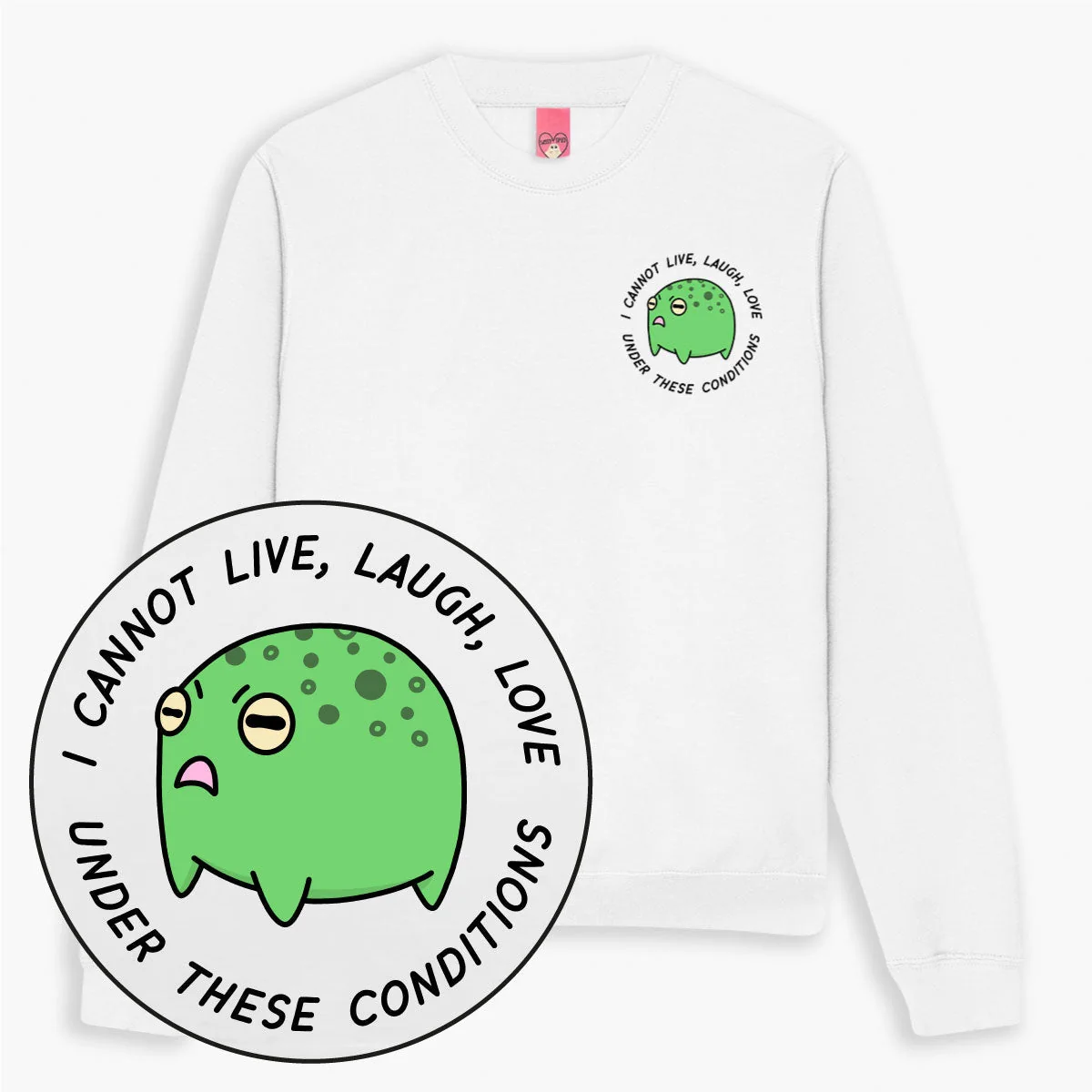 Cute Frog Print Sweatshirt for Unisex