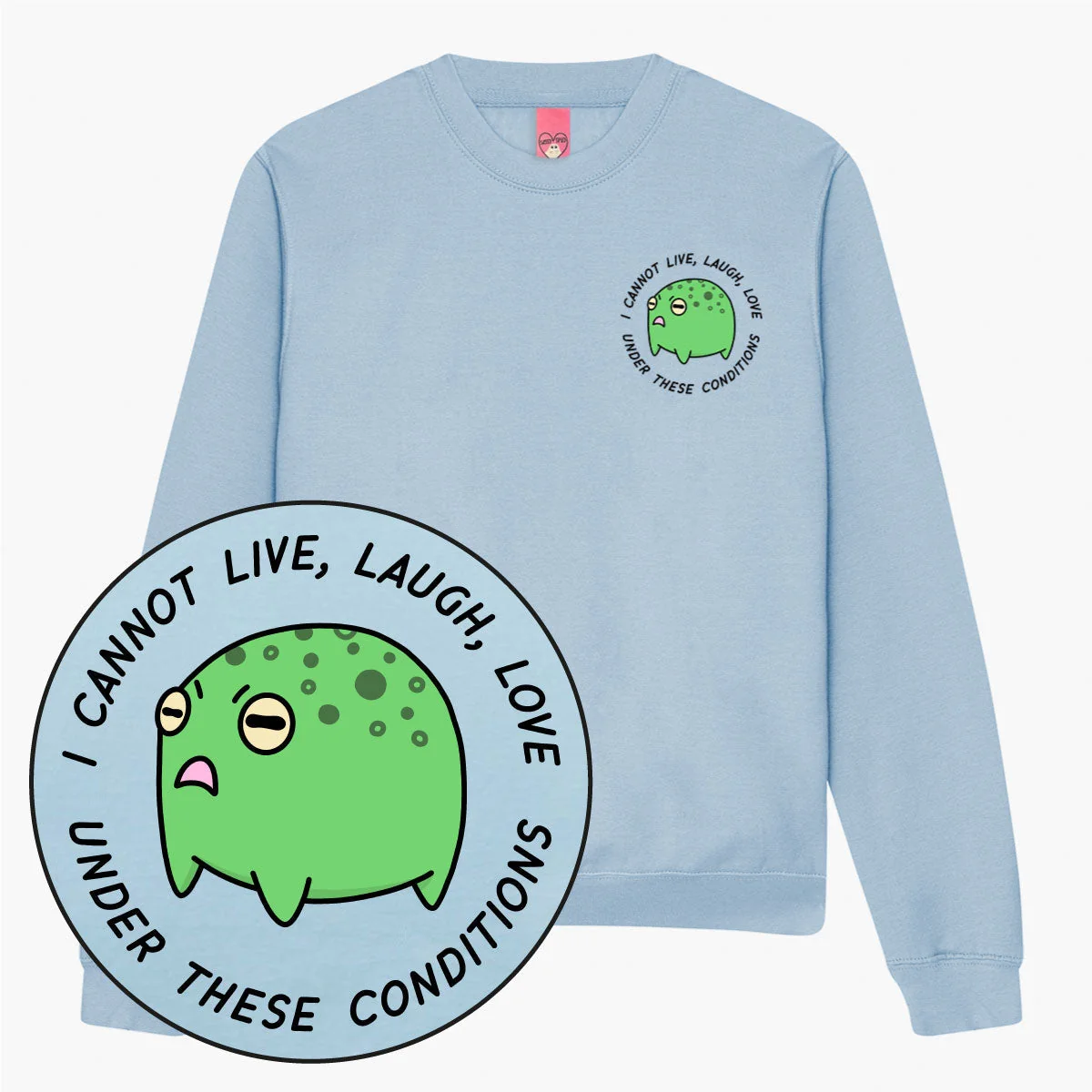 Cute Frog Print Sweatshirt for Unisex
