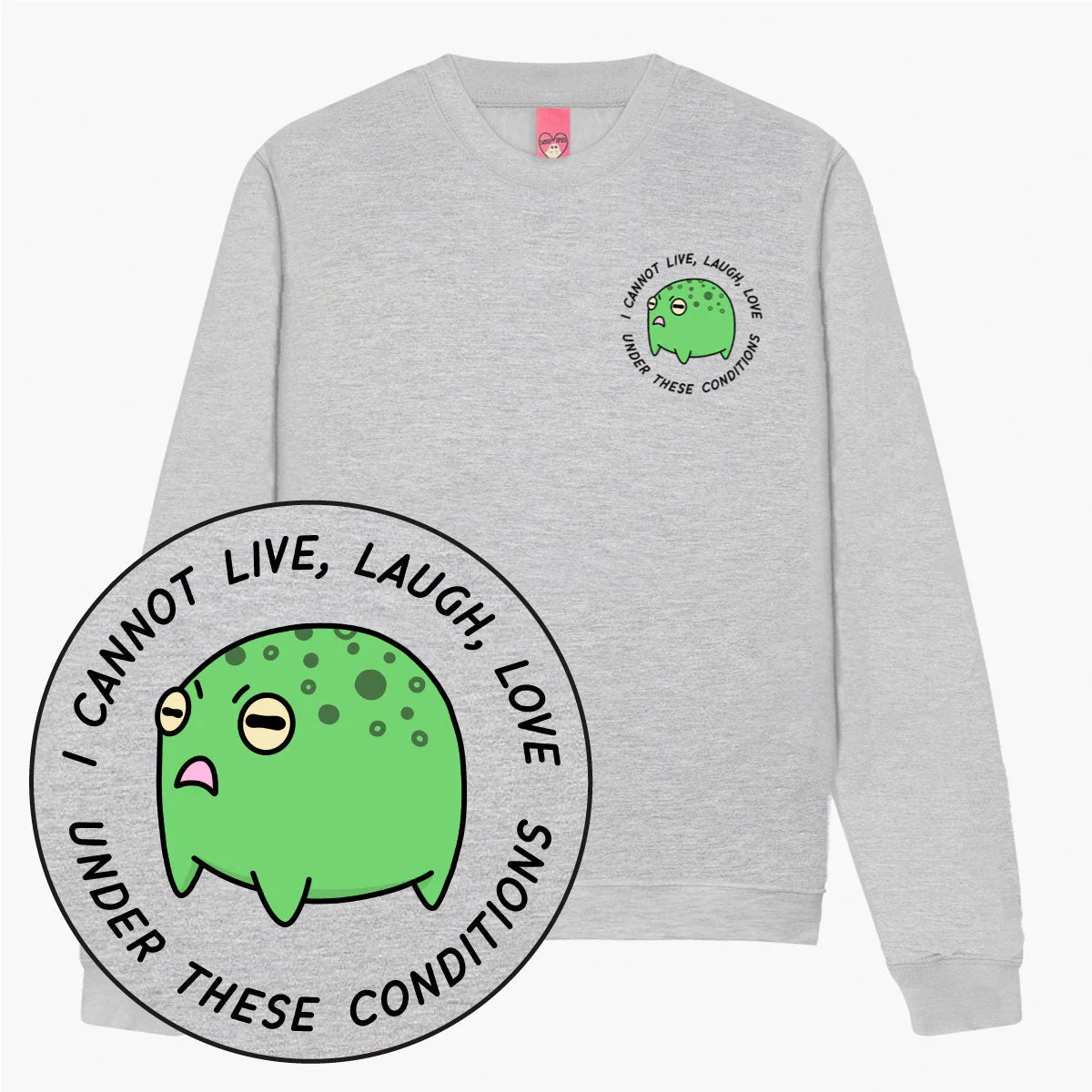 Cute Frog Print Sweatshirt for Unisex