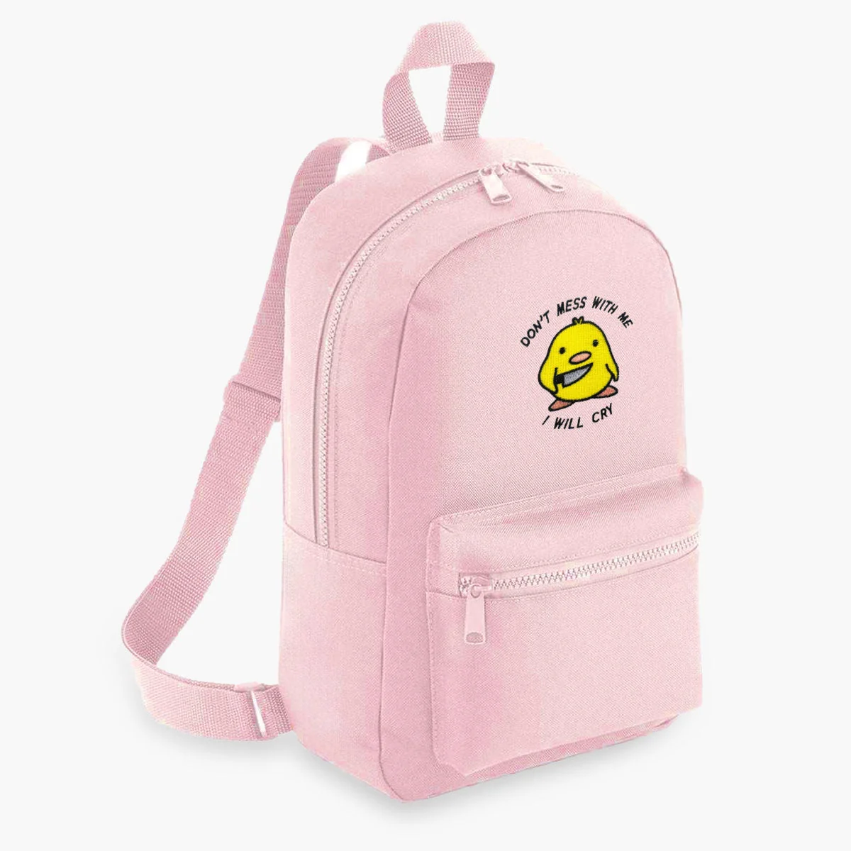 Sassy Chick Embroidered Mini Backpack - Durable & Vegan Fabric