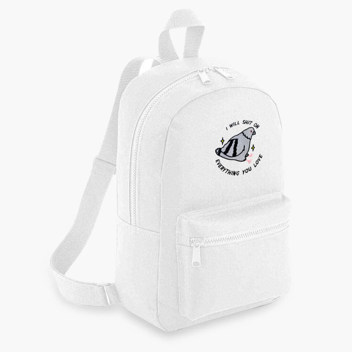 Sassy Embroidered Mini Backpack - Durable Vegan Bag