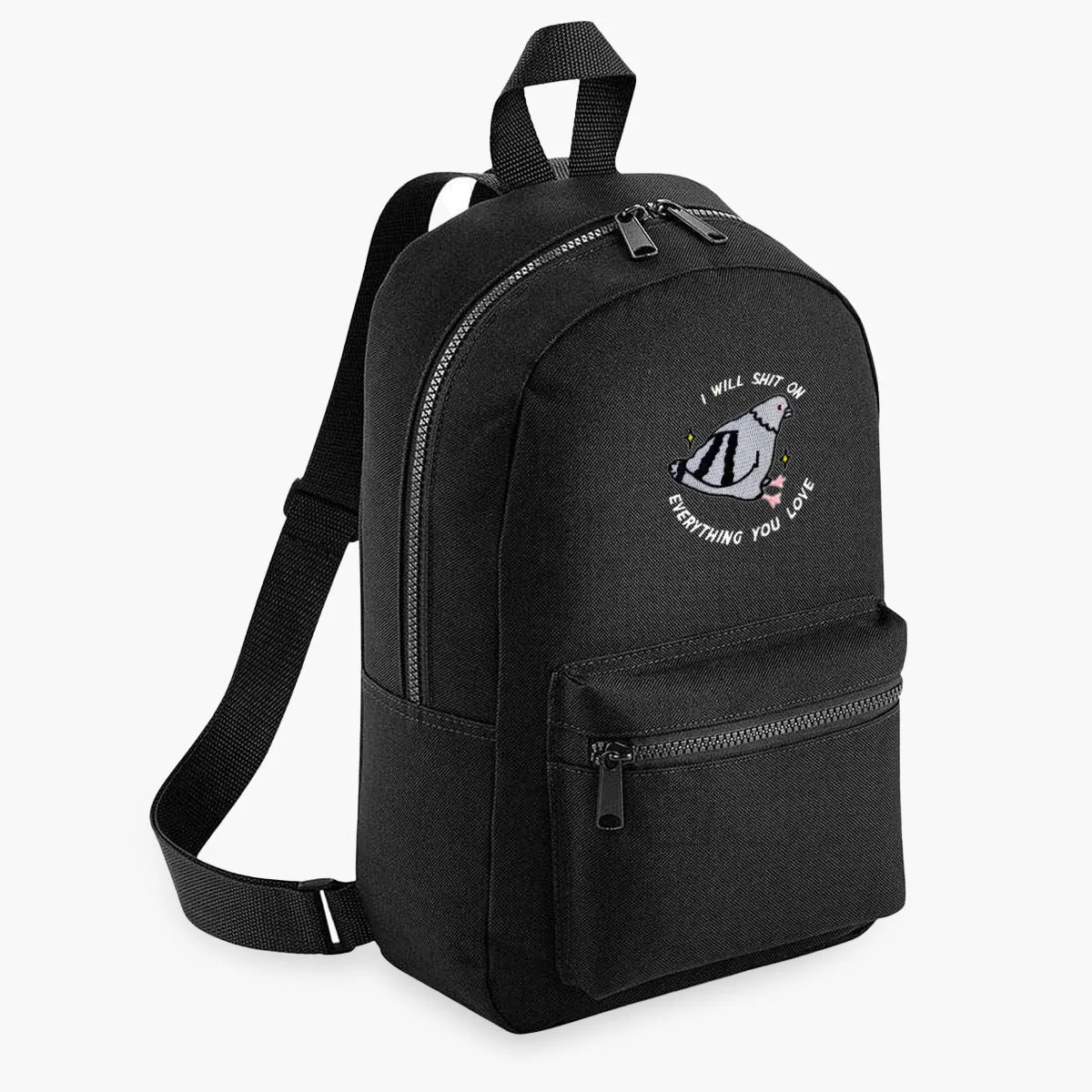 Sassy Embroidered Mini Backpack - Durable Vegan Bag
