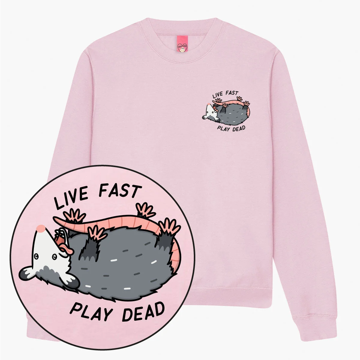 Cozy Possum Print Sweatshirt - Eco-Friendly Unisex Top