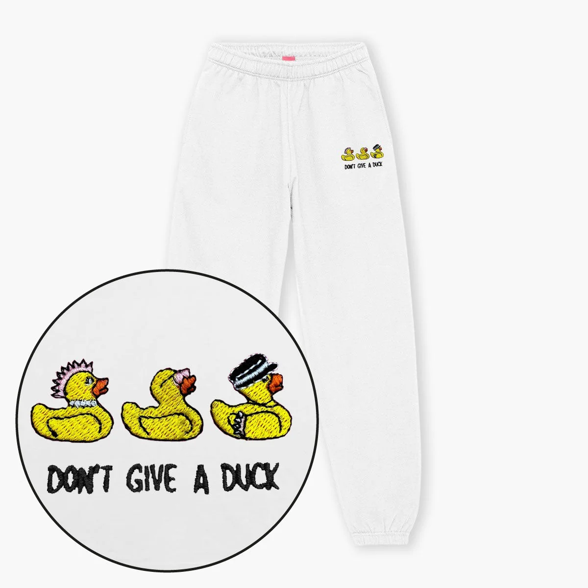 Embroidered Rubber Duck Joggers | Cozy Unisex Fit