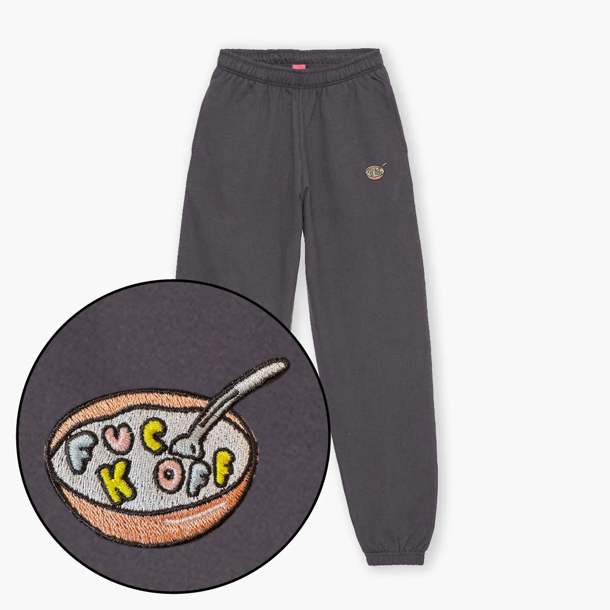 Embroidered Rude Cereal Joggers - Unisex Fit