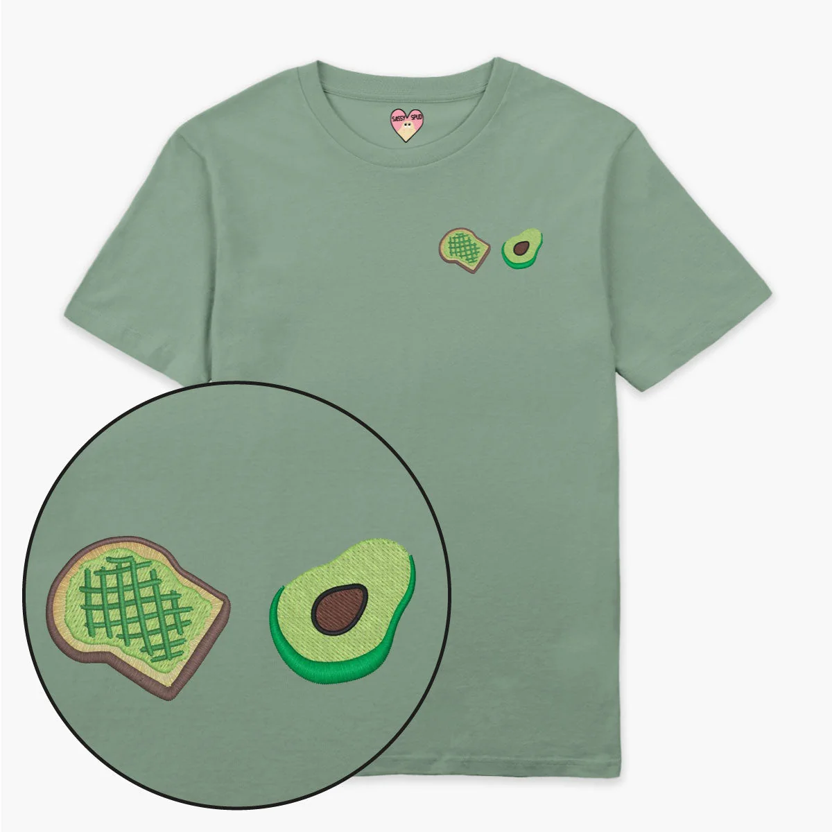 Embroidered Avocado T-Shirt | Cute Unisex Tee