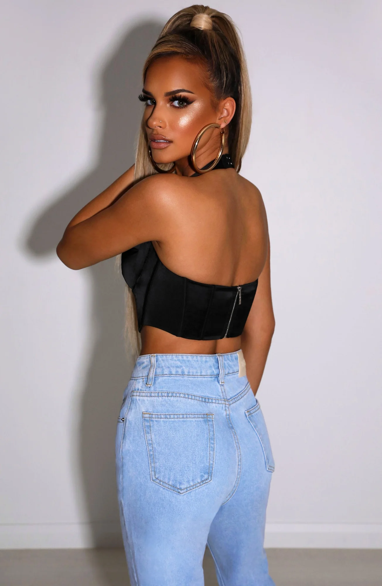 Black Corset Top for Women - Aaliyah Style