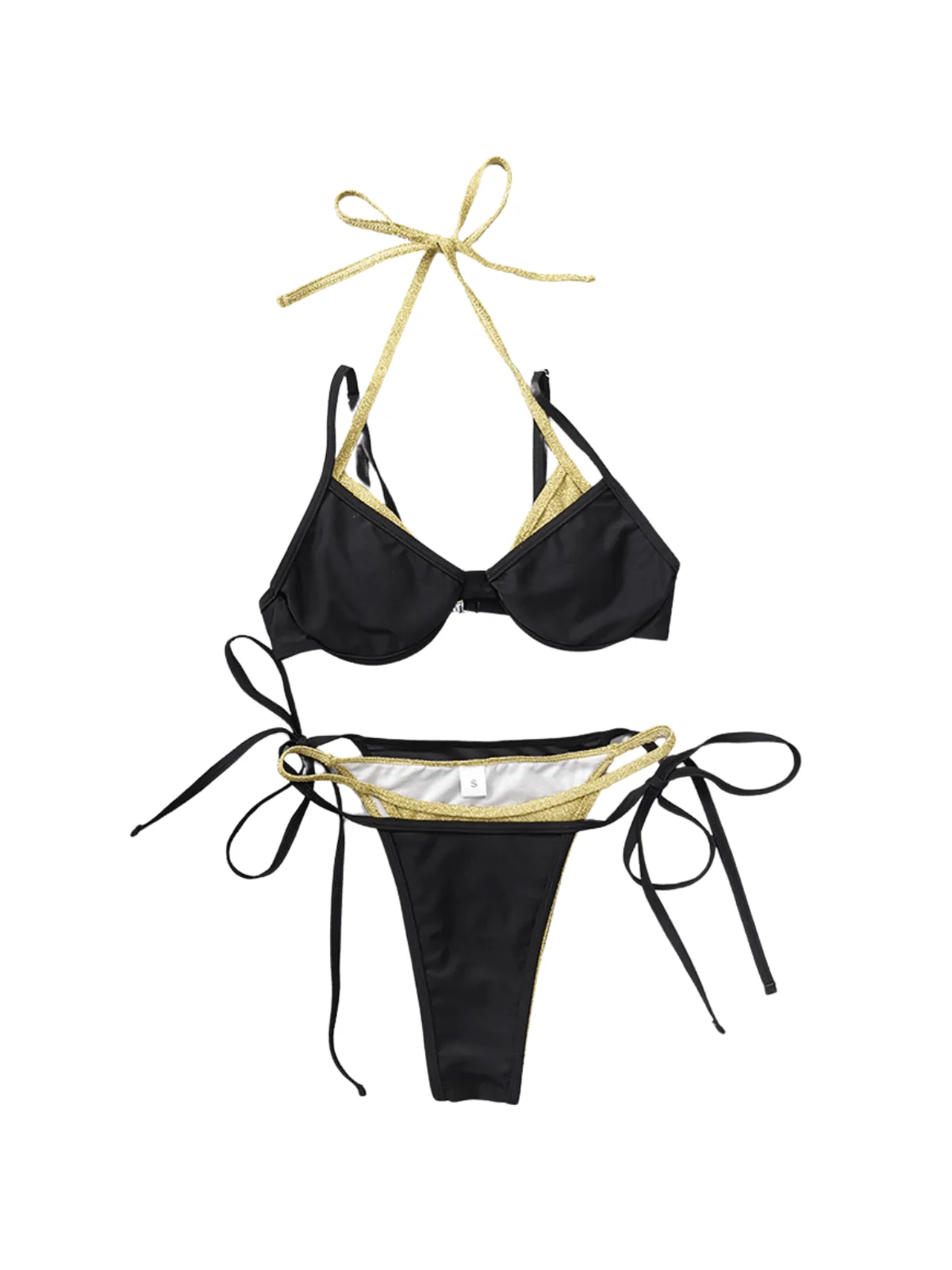 Black Lace Up Bikini Set - Beachwear Collection