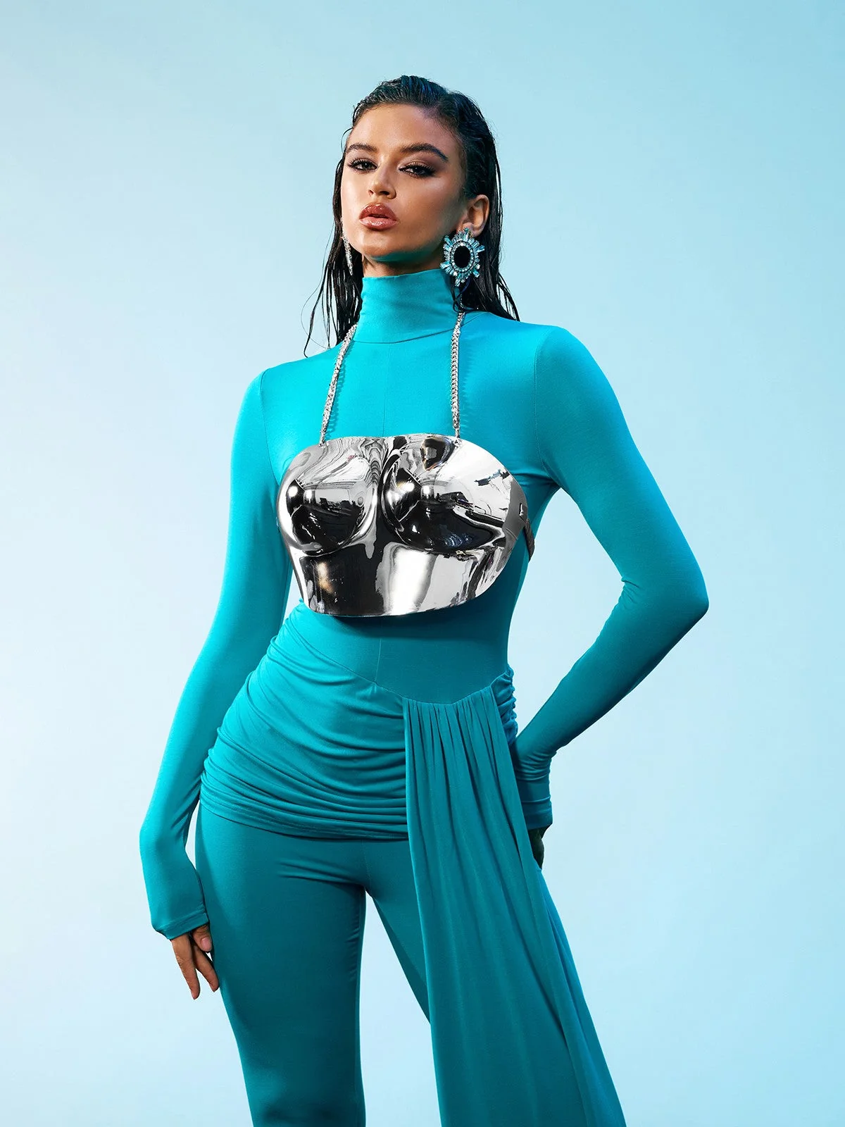 Silver Halterneck Quill Top for Warrior Training