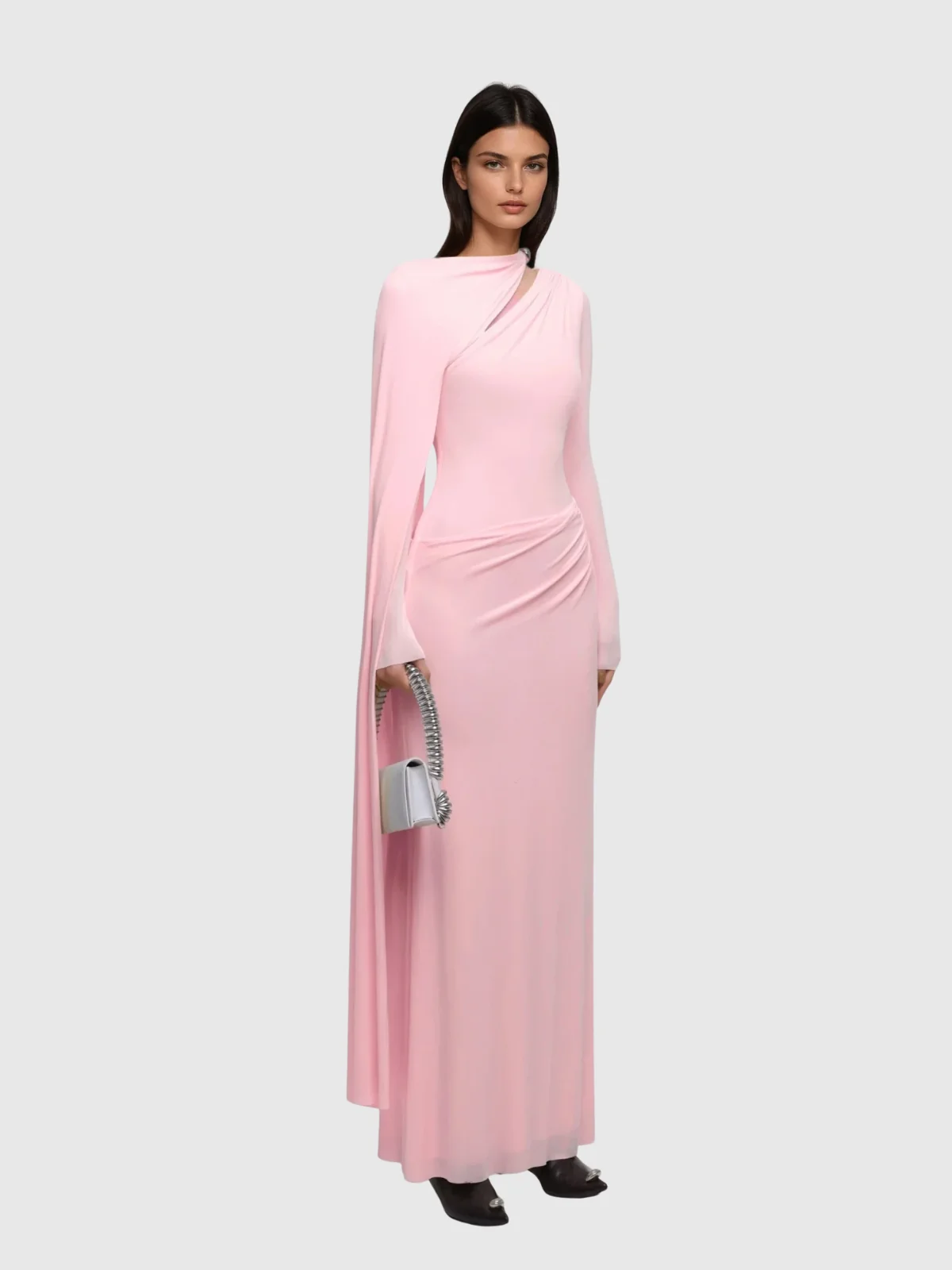 Elegant Asymmetric Cutout Maxi Dress