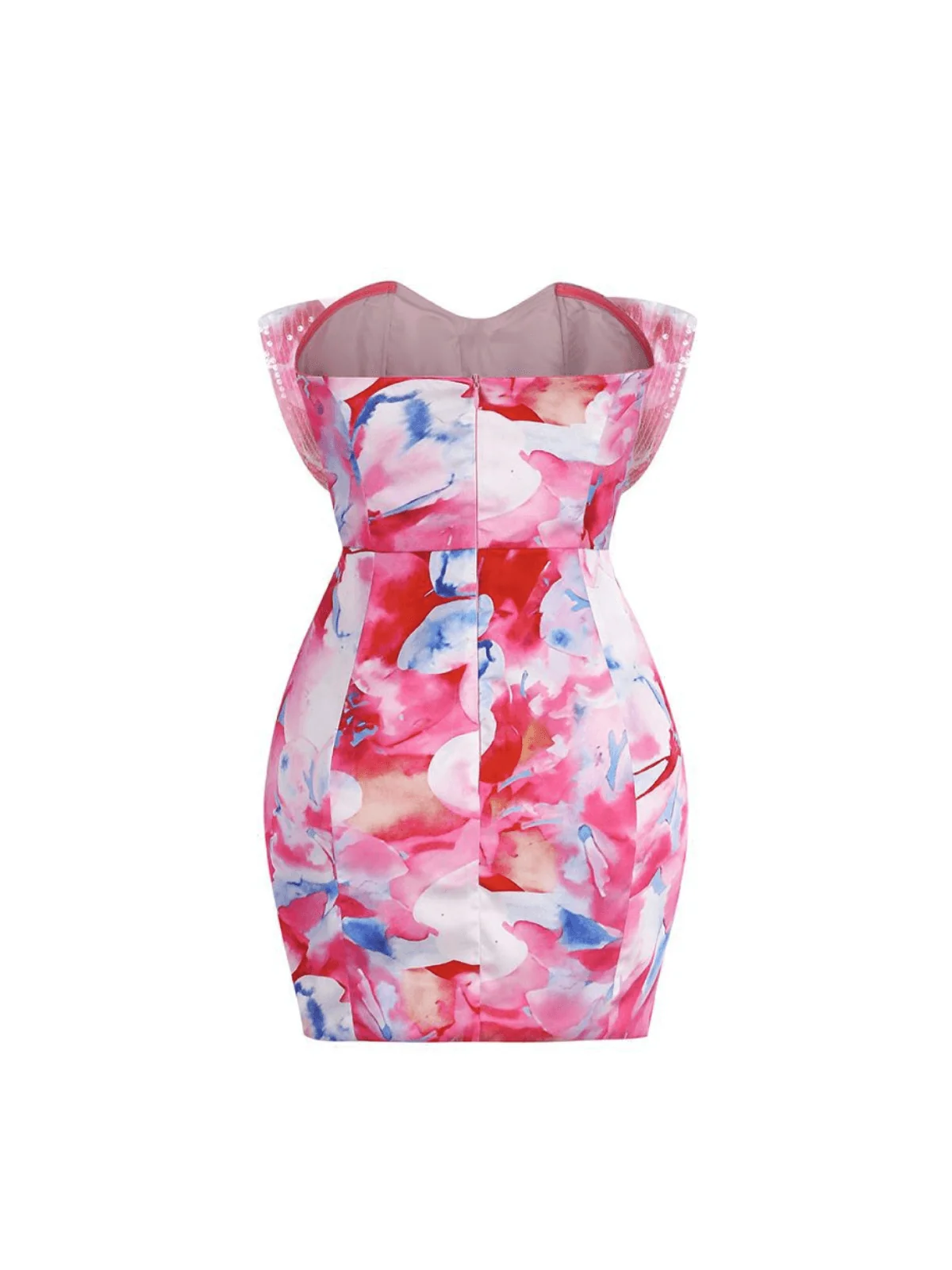 Sequin Bow Cutout Mini Dress - Glamorous Event Statement Piece