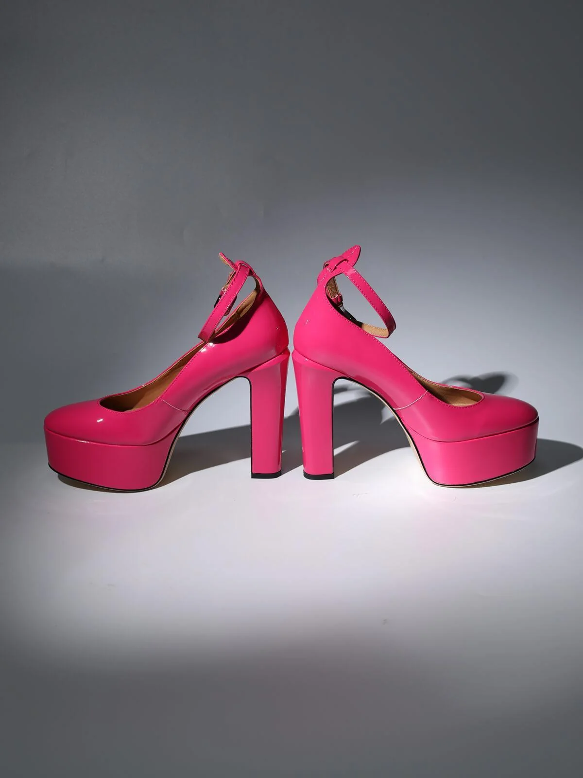 Hot Pink Leather Platform Heels for Special Occasions