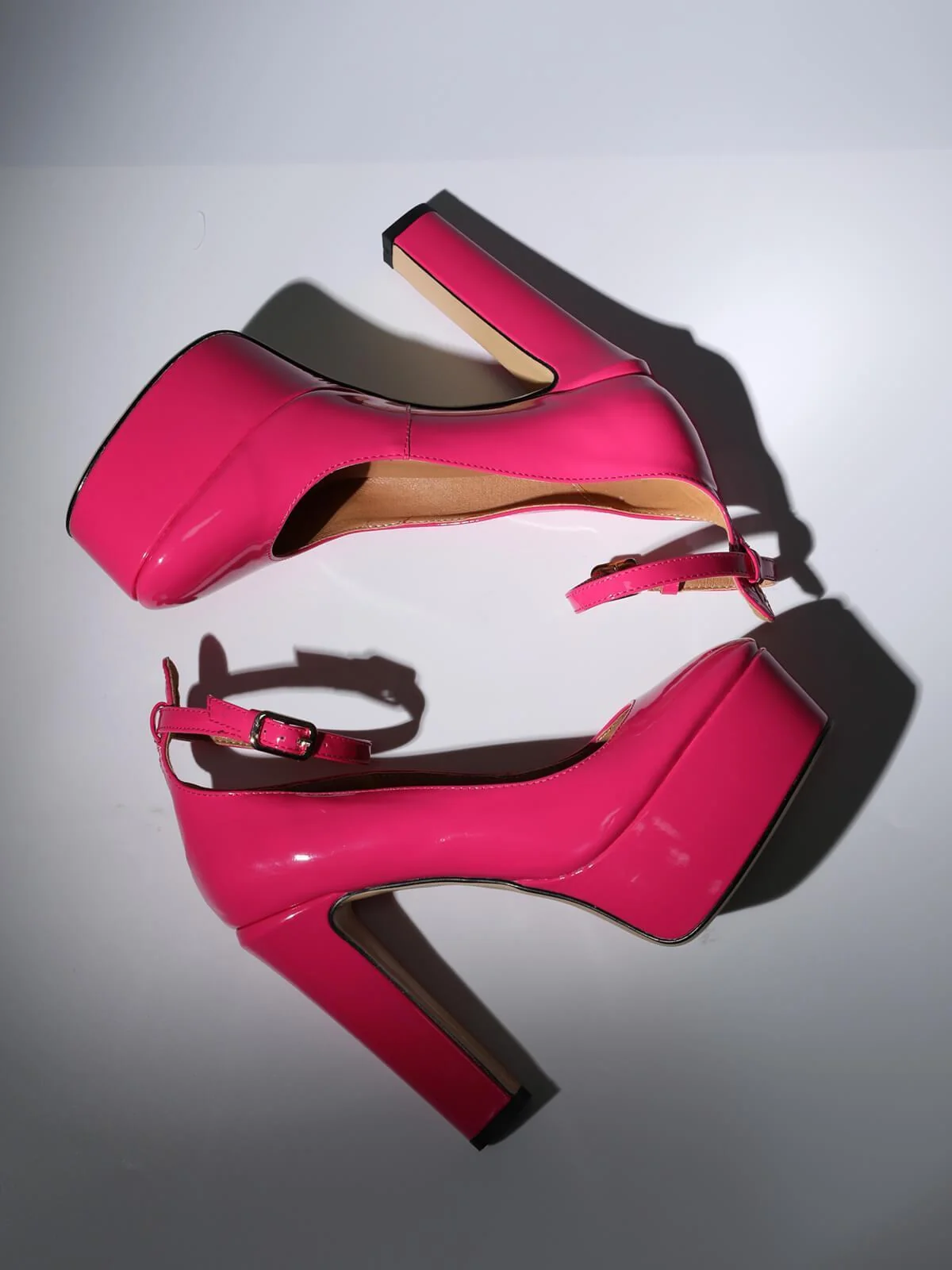 Hot Pink Leather Platform Heels for Special Occasions