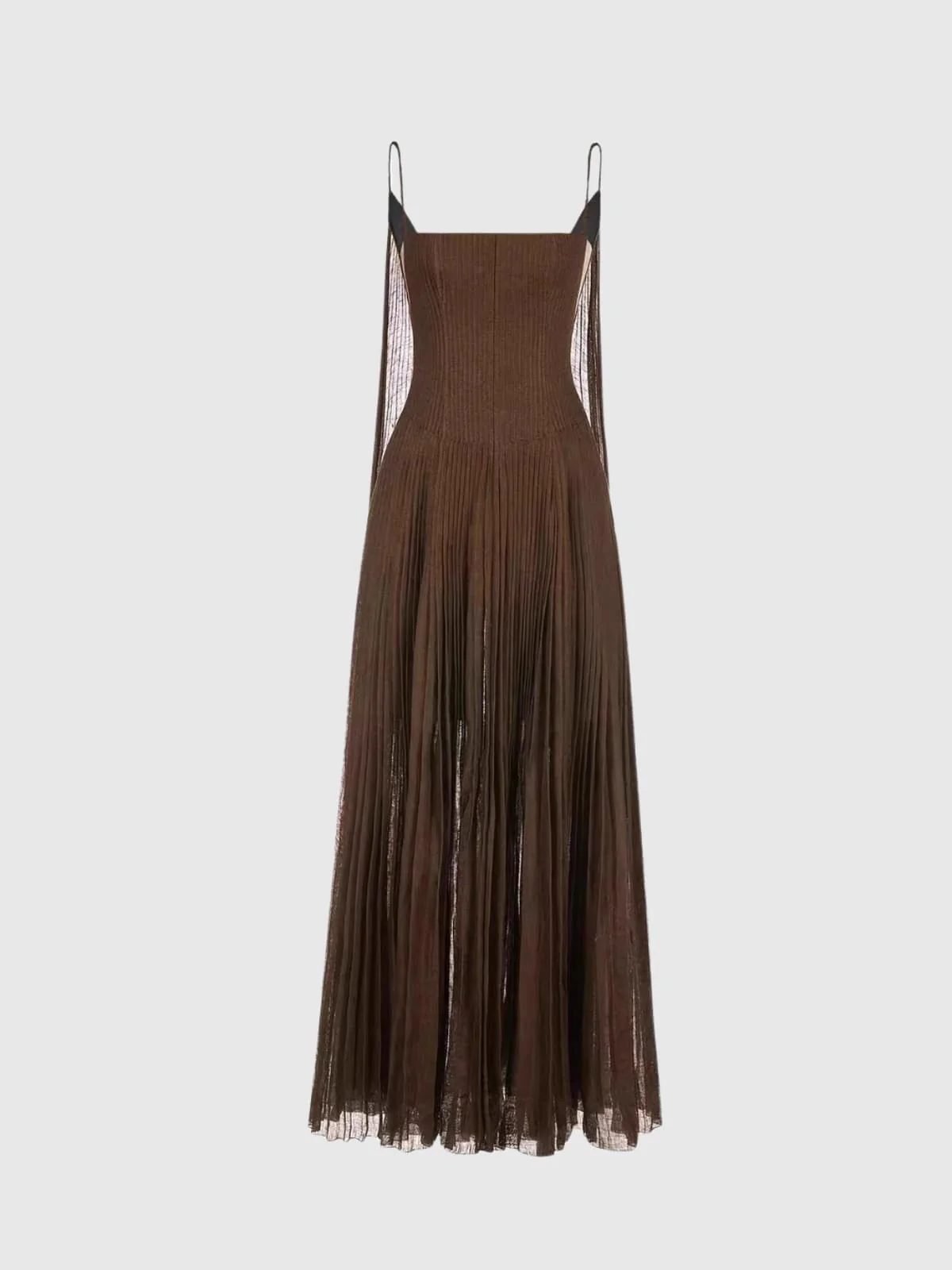 Elegant Pleated Maxi Dress in Kabira Style