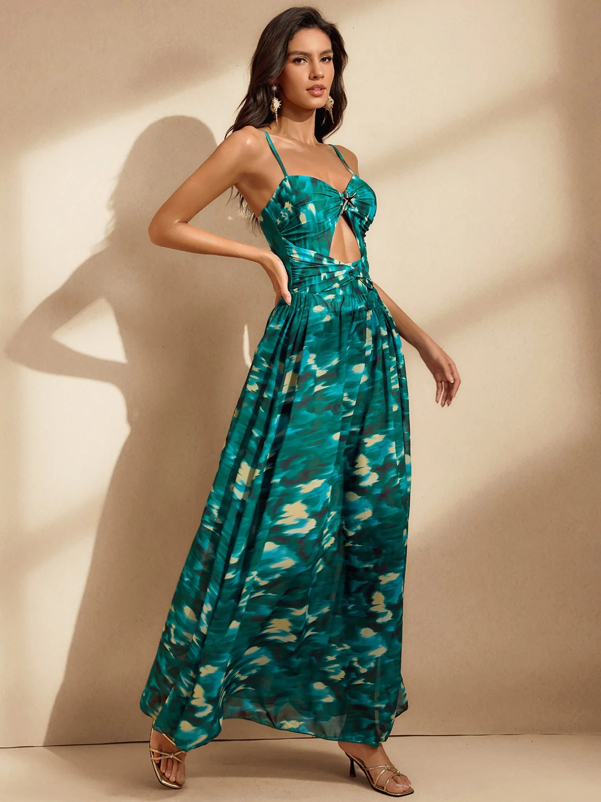 Vibrant Floral Print Beachwear Set