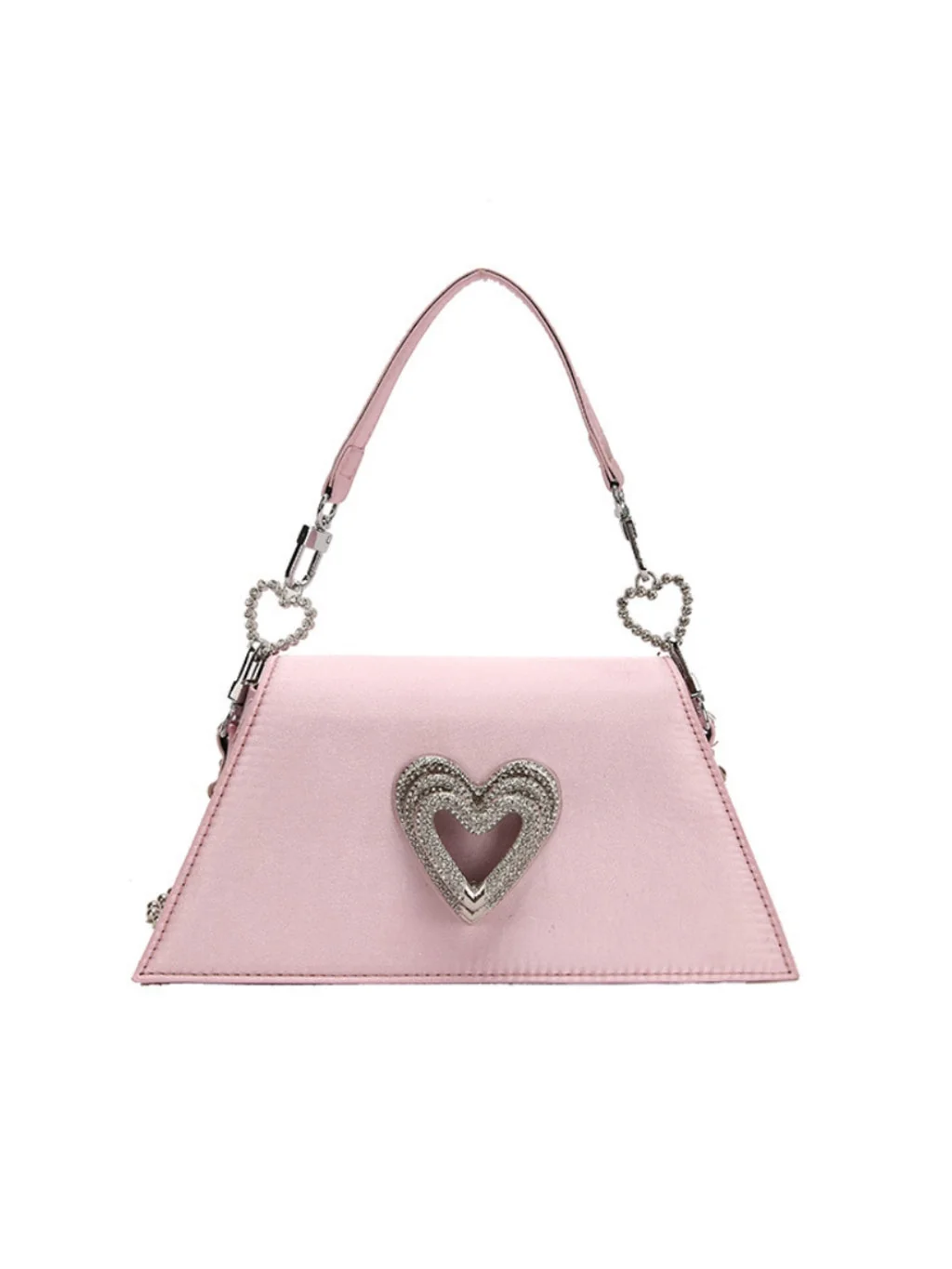 Heart Pendant Pink Shoulder Bag - Premium Fashion Accessory