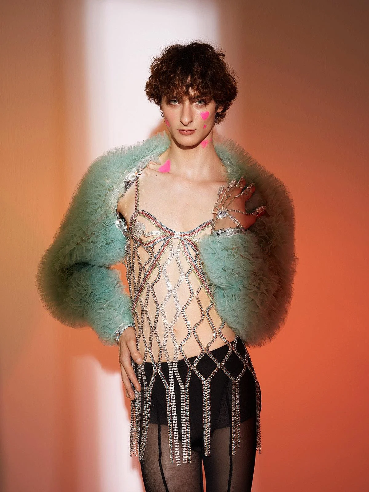 Elegant Crystal Fringe Spaghetti Top for Women