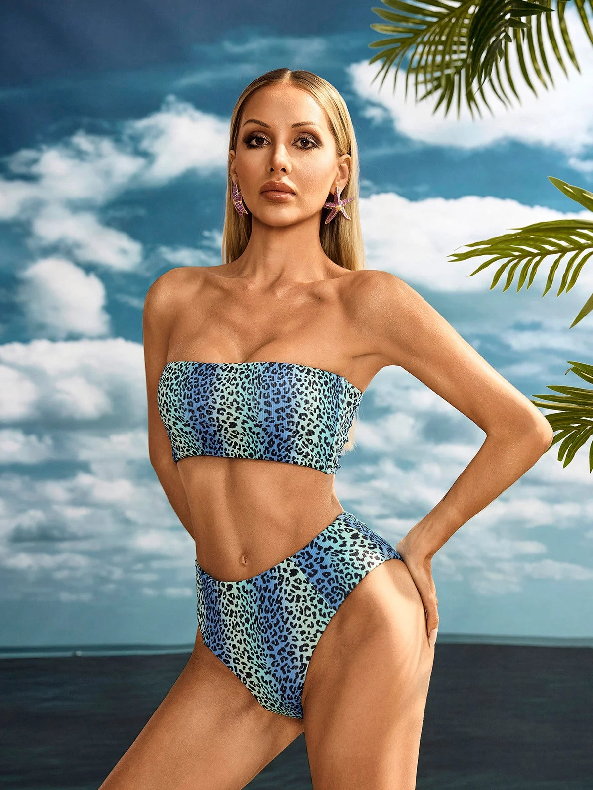 Leopard Bikini Set in Ivoryx Print