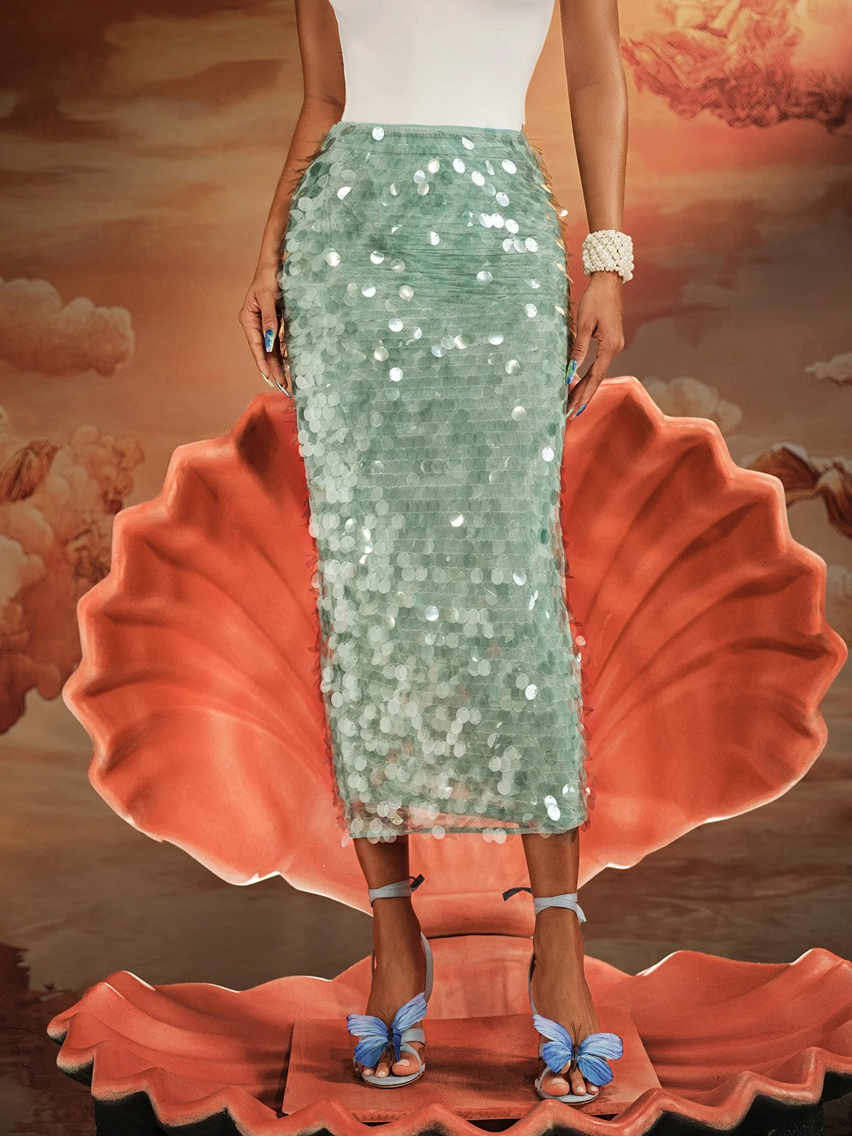 Mermaid Scale Sequin Skirt - Party and Festival Fashion