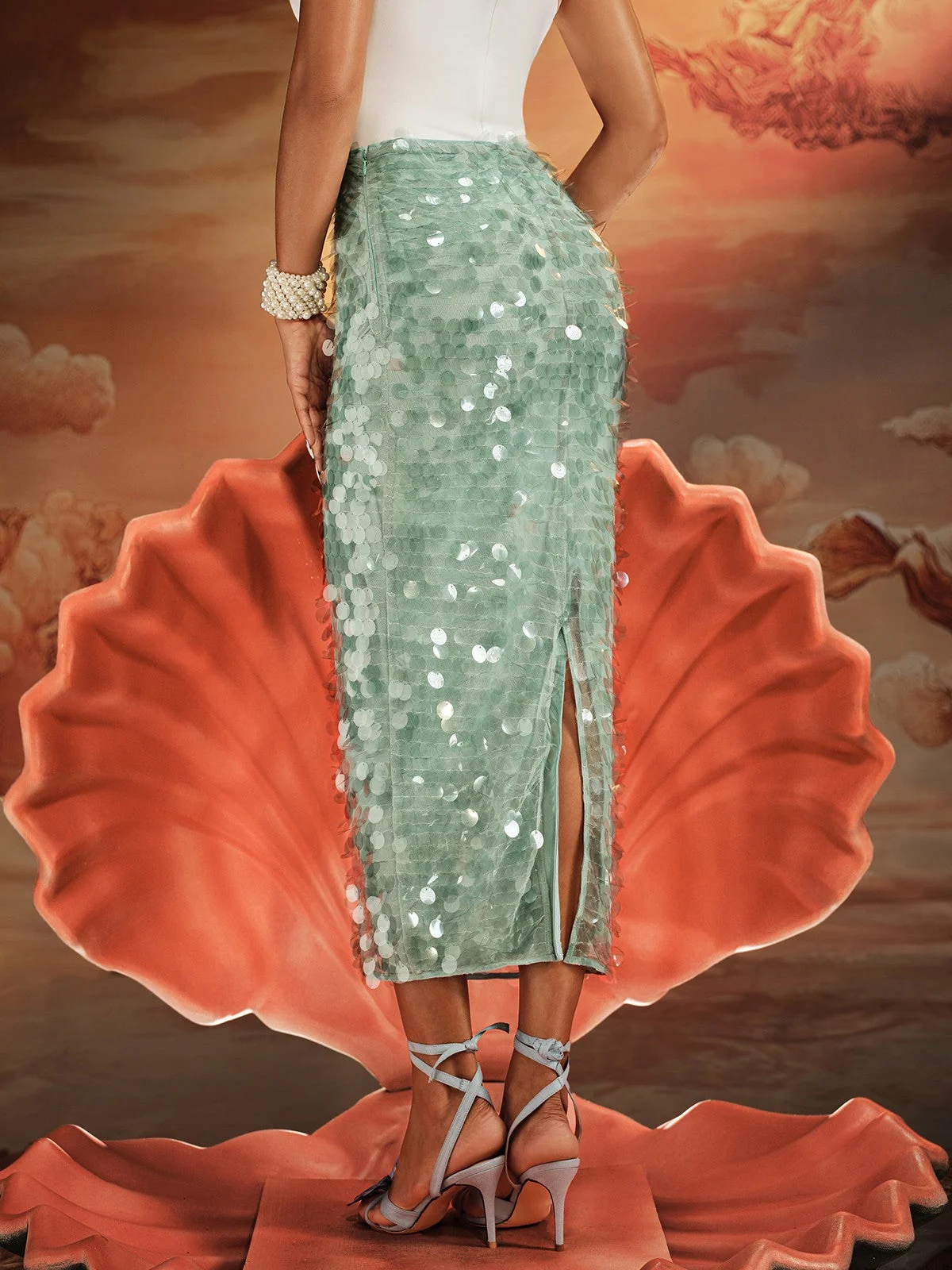 Mermaid Scale Sequin Skirt - Party and Festival Fashion