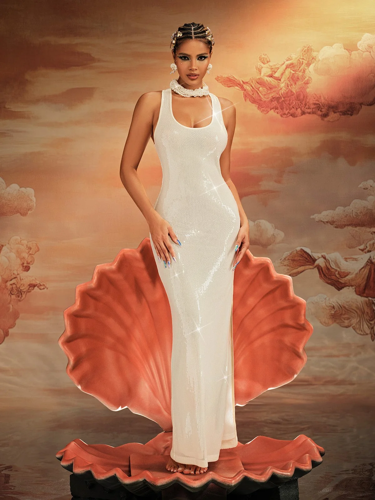 Sparkling Sequin Maxi Dress for Glamorous Events