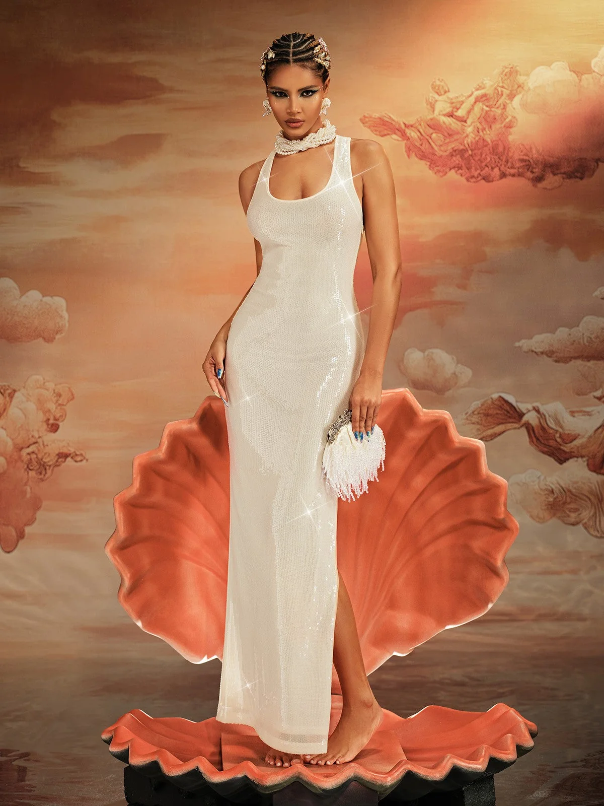 Sparkling Sequin Maxi Dress for Glamorous Events