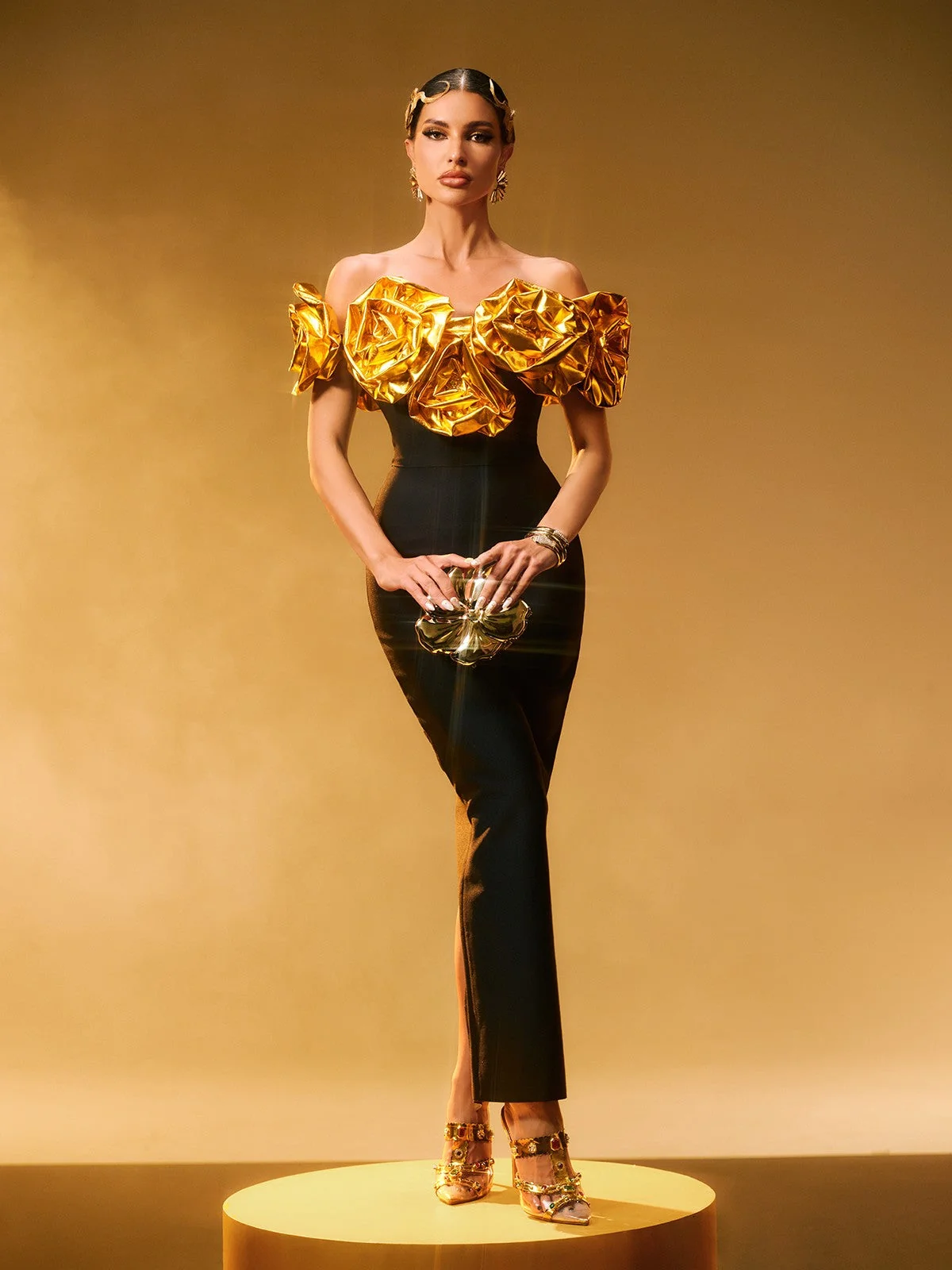 Floral Bandage Off-Shoulder Party Dress