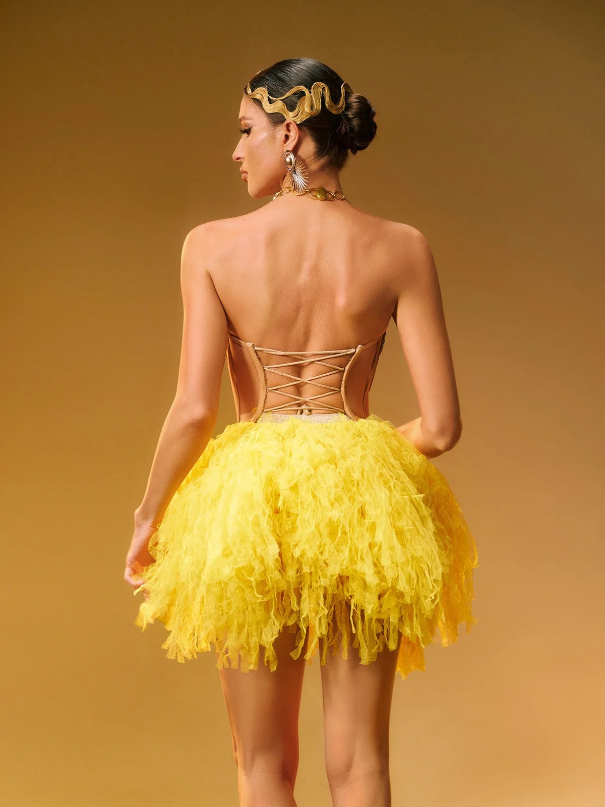 Strapless Corset Tulle Set for Special Occasions