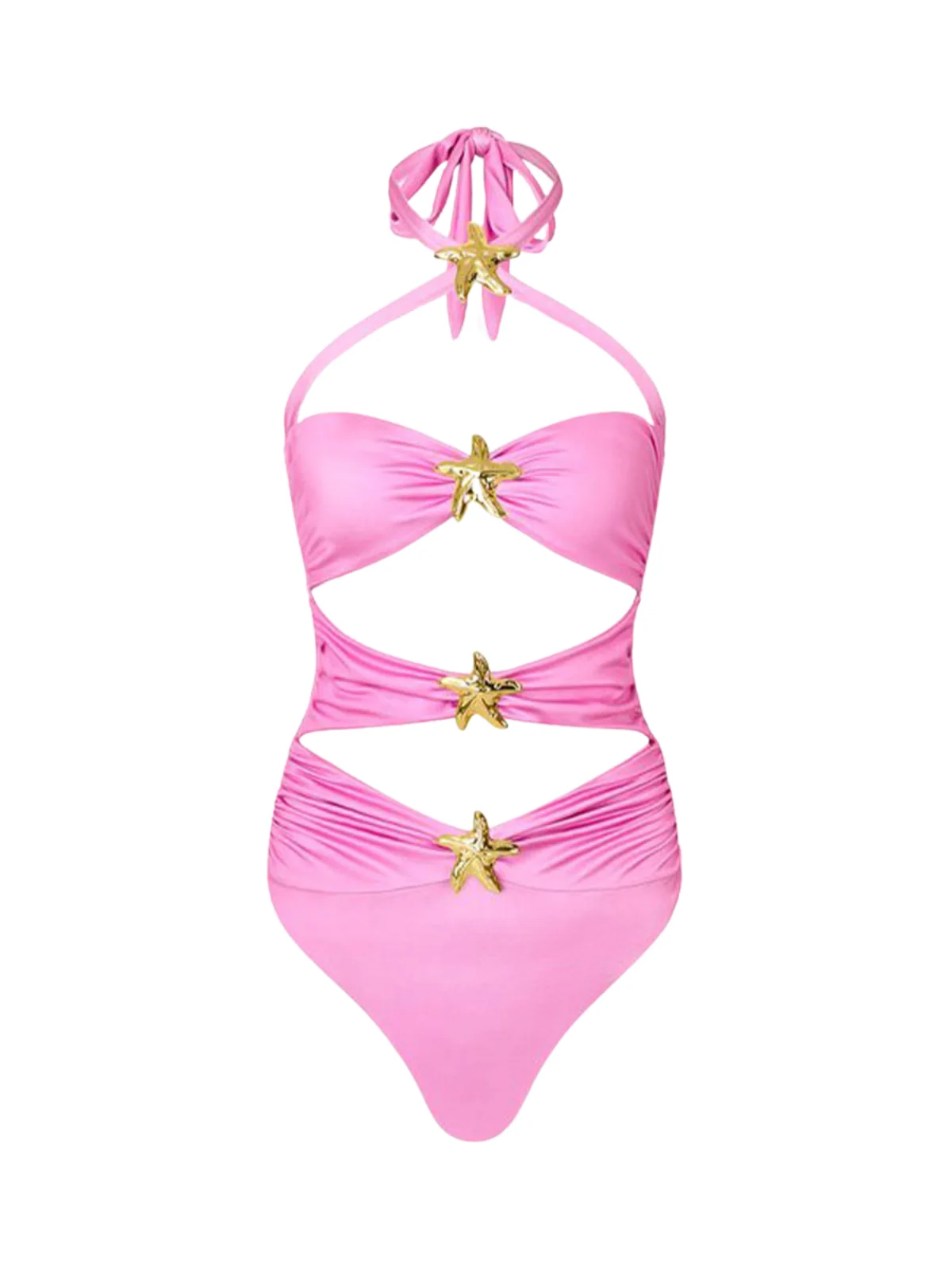 Pink Starfish Two Piece Swimwear Set by Wang Kuan