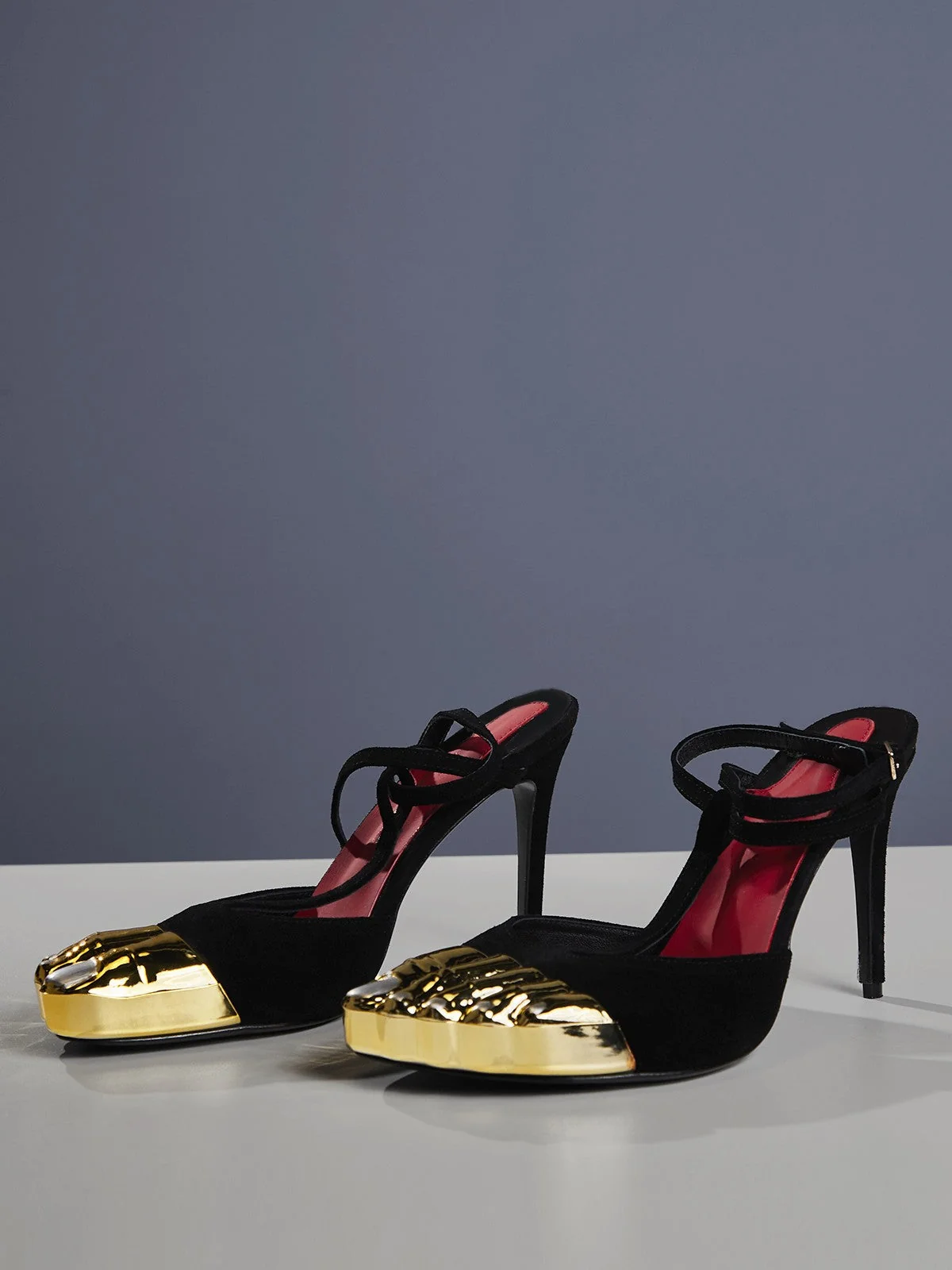 Chic Metallic Toe Heels - Stylish Stiletto Shoes