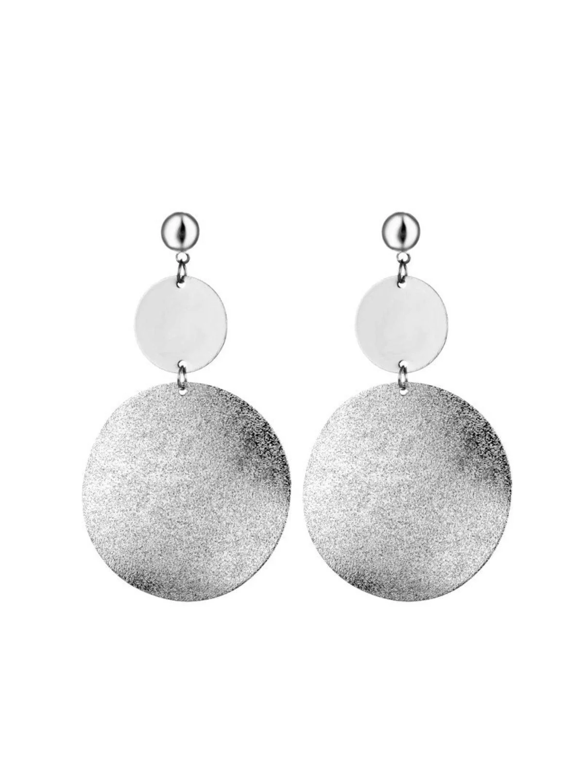 Luxurious Metal Round Earrings - Classic Sophistication