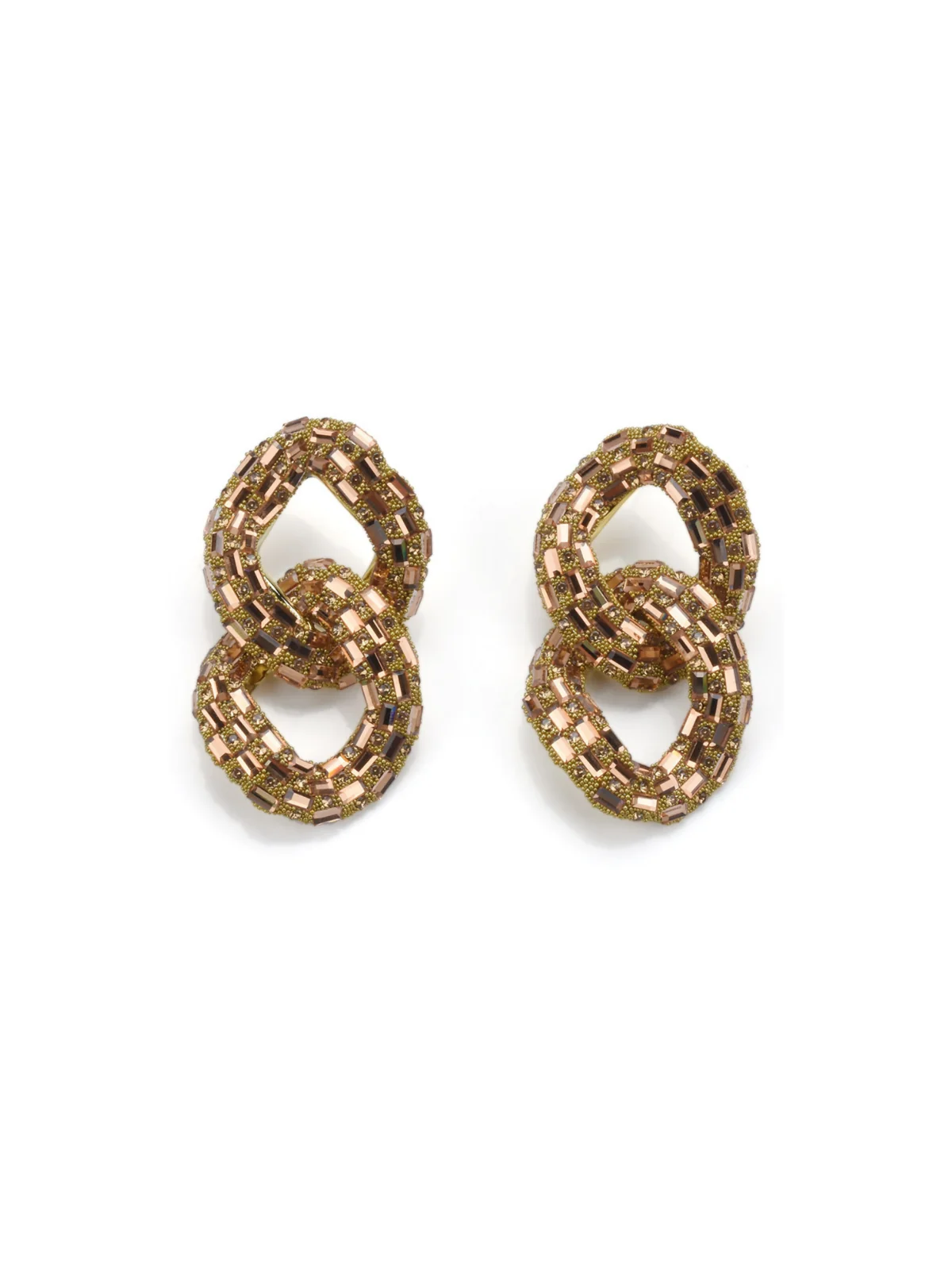 Crystal Circle Earrings - Sparkling Glamour Design